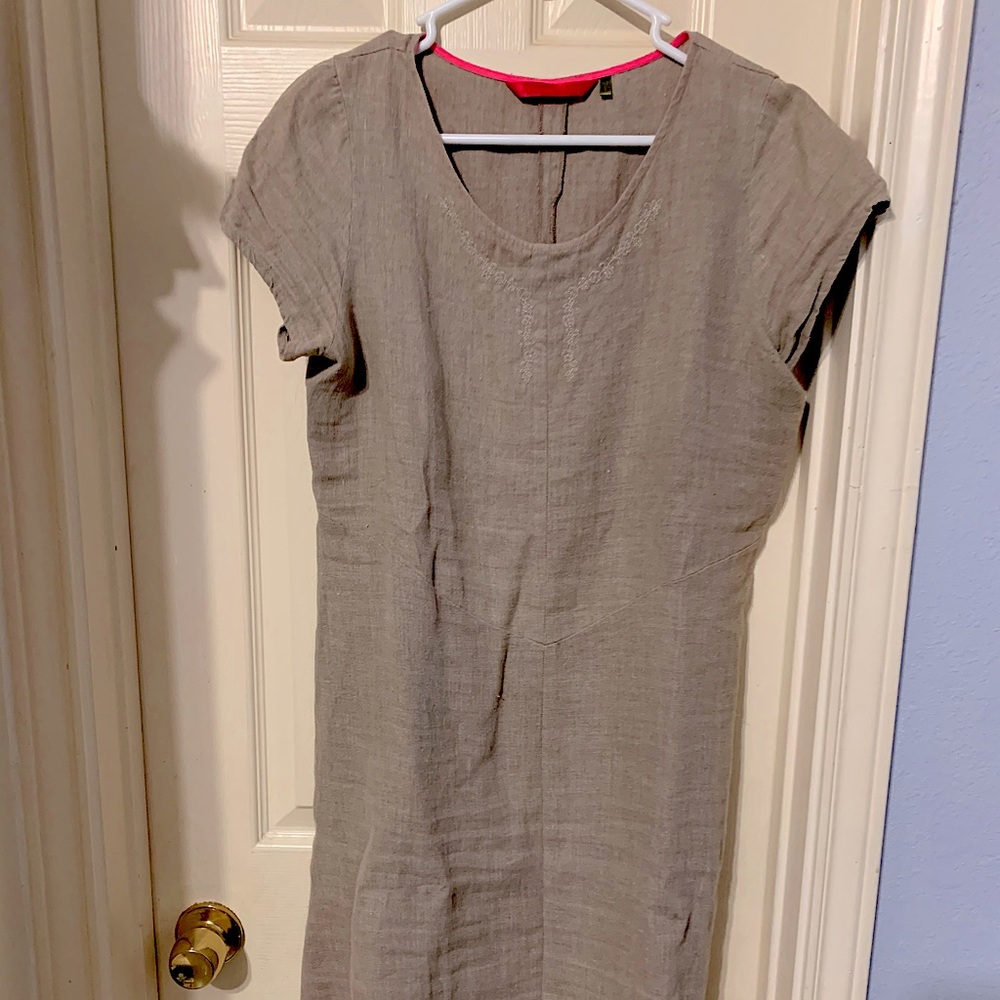 Linen dress Fr designer